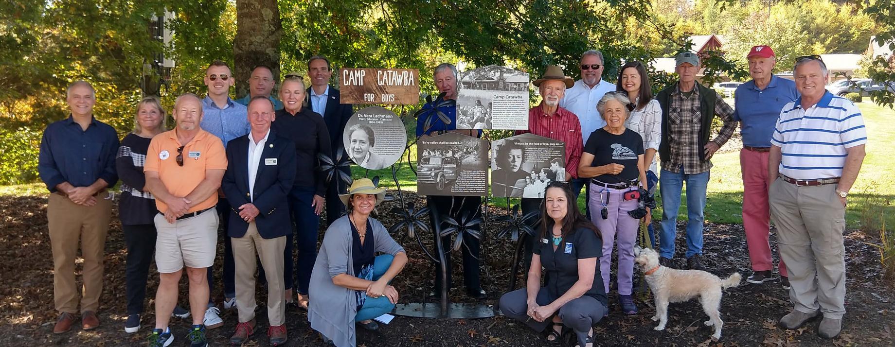 Camp Catawba sign 3 - group photo